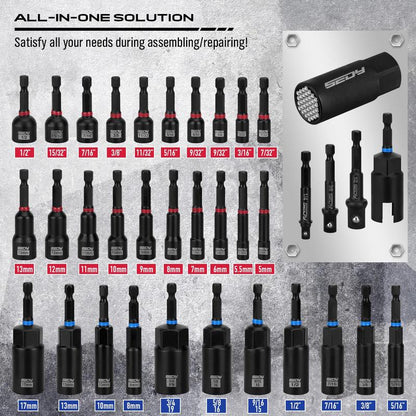 🎉 80-Piece Magnetic Impact Nut Driver Set⚡